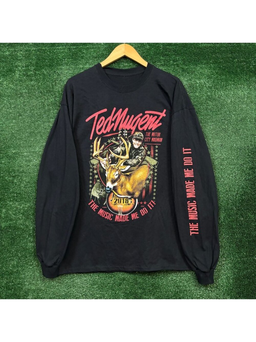 Ted Nugent The Music Made Me Do It LS Shirt Size Extra Large